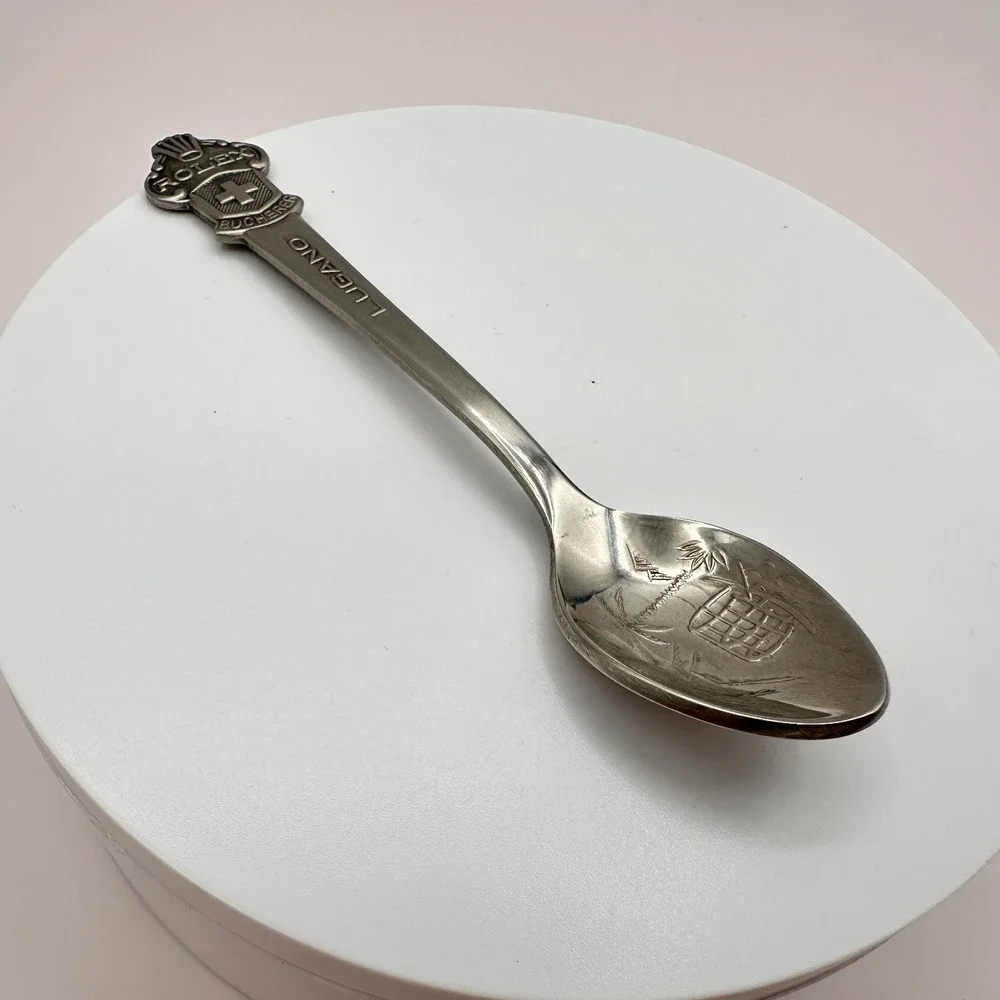 Vintage‎ 90s Rolex Bucherer Lugano Souvenir Spoon Silver Tone Collector